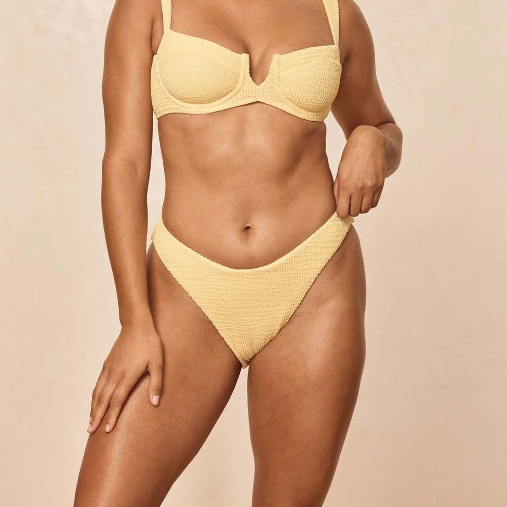 Monday Swimwear Seychelles Bottom Honey Yellow Small New With Tags